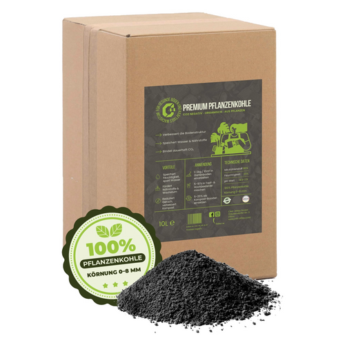 Premium Pflanzenkohle für Garten & Kompost