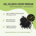 C44 Aktivierte Pflanzenkohle 5L | Bio-Bodenhilfsstoff | Sofort einsatzbereit