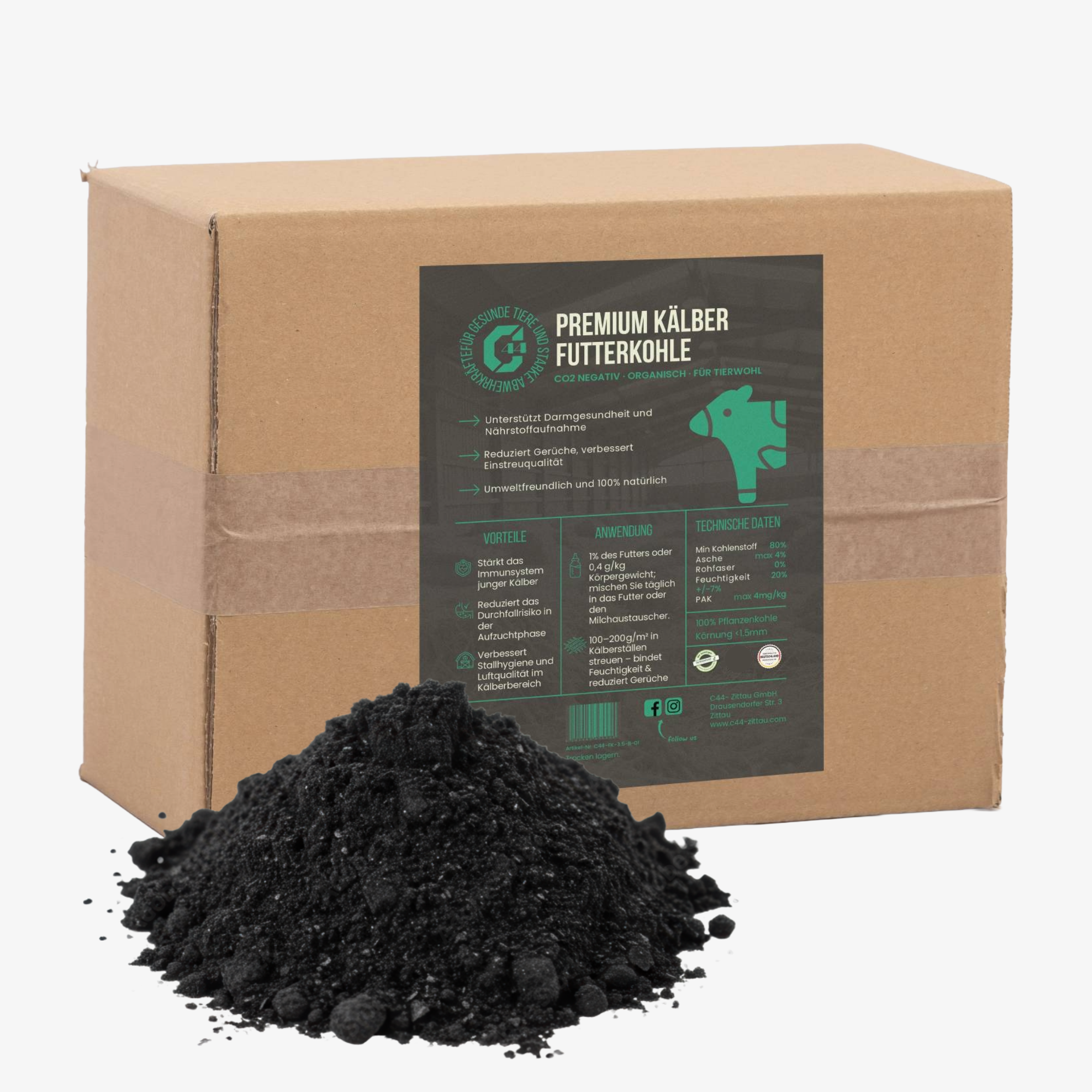 Premium Futterkohle für Kälber