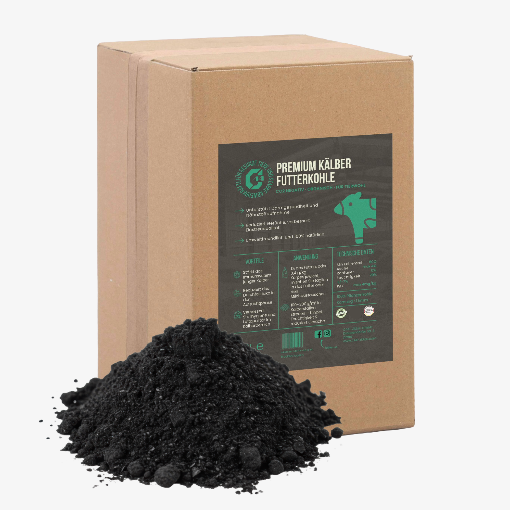 Premium Futterkohle für Kälber