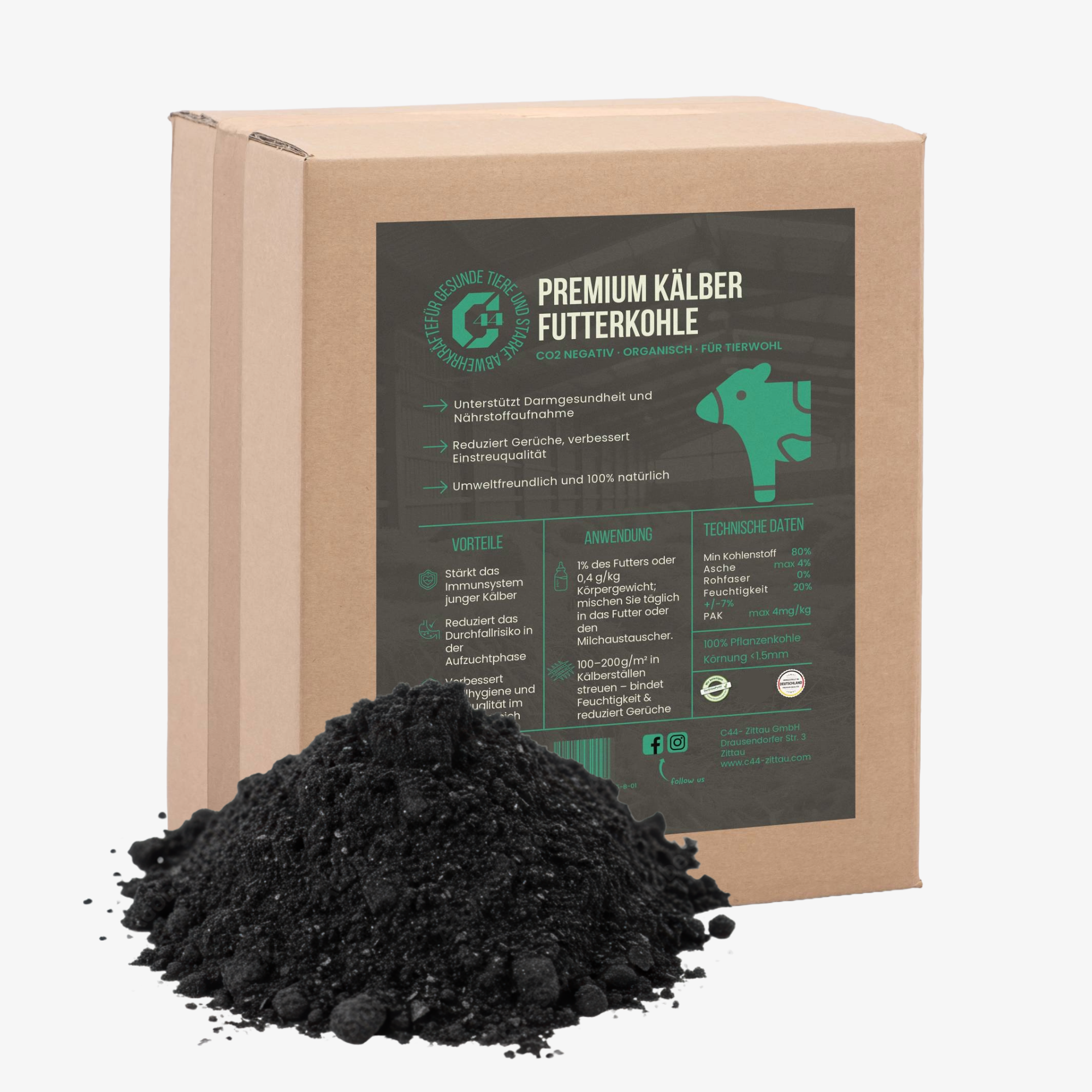 Premium Futterkohle für Kälber