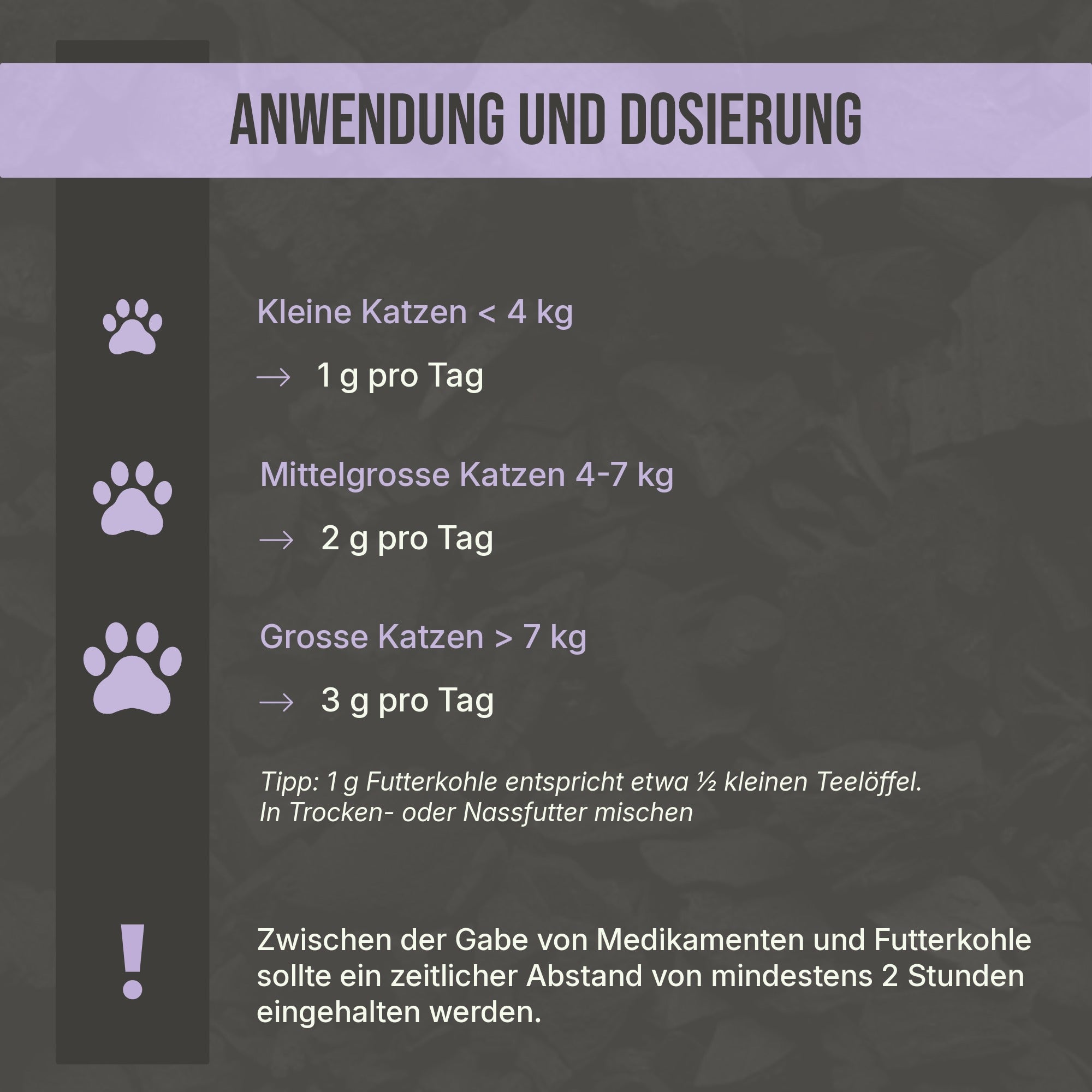 C44 Premium Futterkohle für Katzen | Darm-Balance & Entgiftung