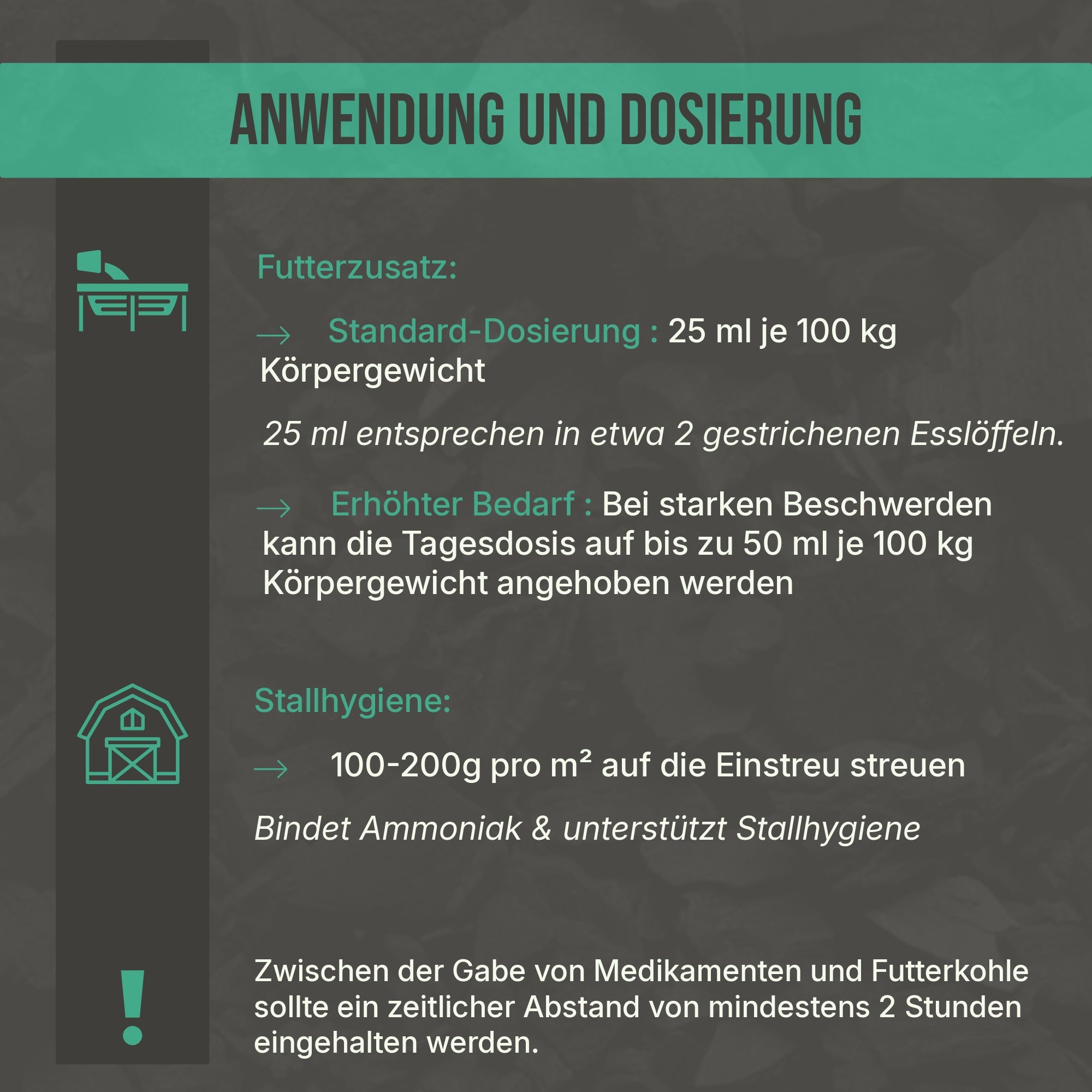 C44 Futterkohle für Pferde | Hilfe bei Kotwasser & Entgiftung
