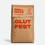 Glutfest Grillkohle – Holzkohle Buche & Eiche 20-80 mm, abgesiebt