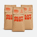 Glutfest Grillkohle – Holzkohle Buche & Eiche 20-80 mm, abgesiebt