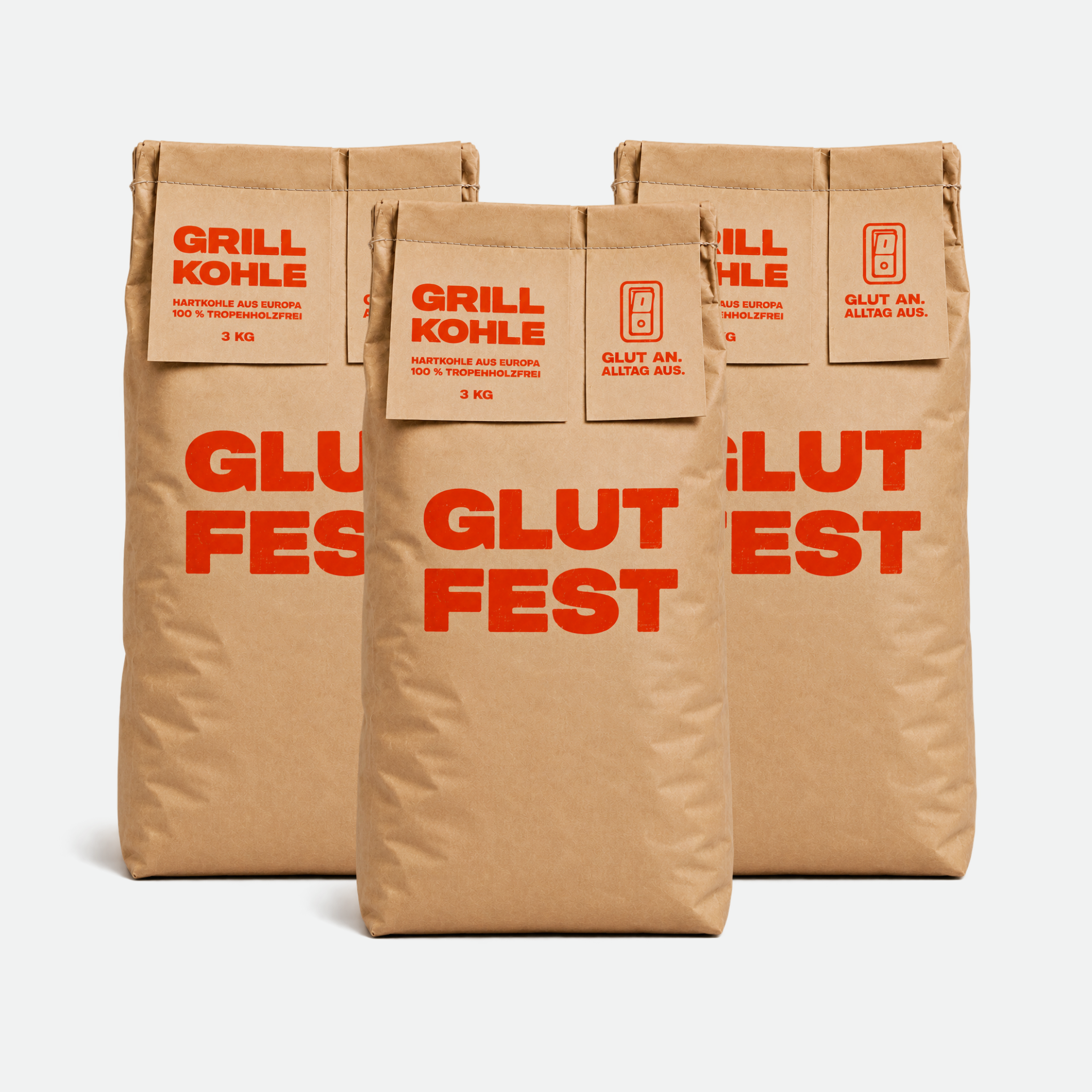Glutfest Grillkohle – Holzkohle Buche & Eiche 20-80 mm, abgesiebt