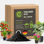 C44 Terra Carbon 50/50 | Bio-Bodenaktivator mit 50% Pflanzenkohle – 20L