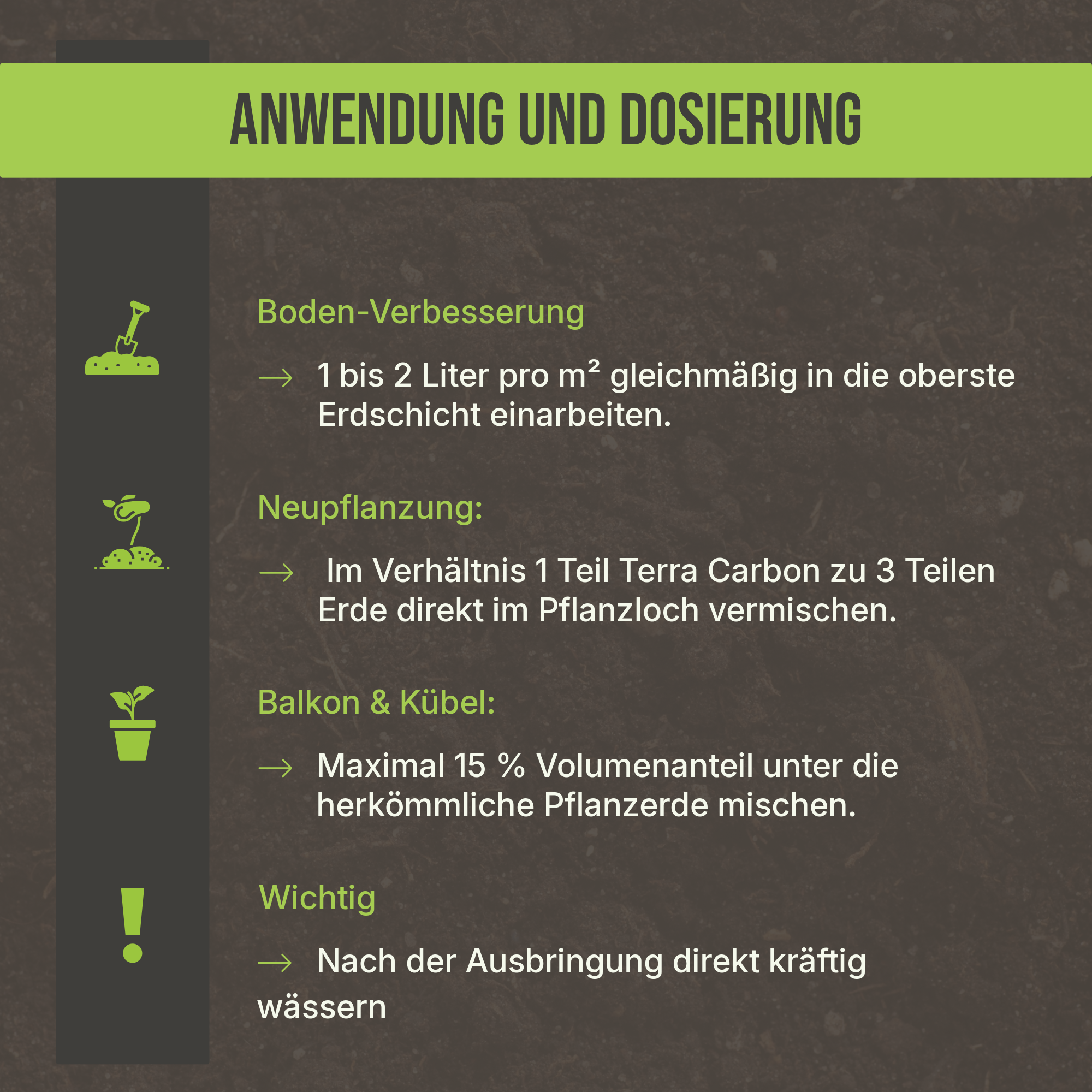 C44 Terra Carbon 50/50 | Bio-Bodenaktivator mit 50% Pflanzenkohle – 20L