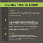 Schritt-für-Schritt-Anleitung: Biokohle mit Brennnesseltee/Wasser vermischen und mindestens 24 Stunden ziehen lassen.