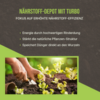 Produkt-Highlights: Fokus auf das integrierte Nährstoff-Depot durch aktivierte Pflanzenkohle.