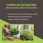 Produkt-Highlights: Fokus auf Anti-Trockenstress durch maximalen Pflanzenkohle-Anteil.